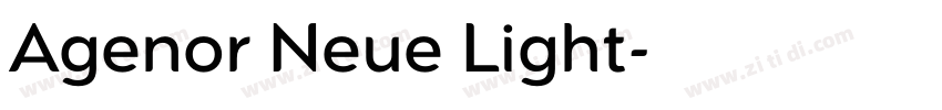 Agenor Neue Light字体转换